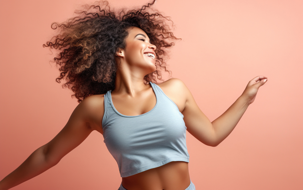 Woman Smiling After CoolSculpting Treatment