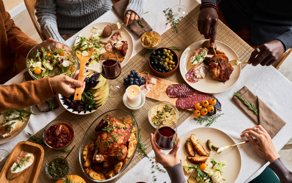 Holiday Food Temptations at a Thanksgiving Dinner