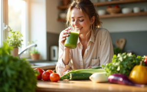 A Woman Doing a Post-Holiday Detox for Weight Loss